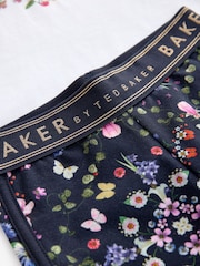 Baker by Ted Baker Navy Floral Print T-Shirt and Leggings Set - Image 9 of 10