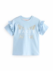 Baker by Ted Baker Frill Shoulder 100% Cotton T-Shirts 3 Pack - Image 4 of 9