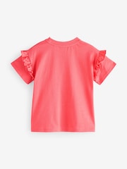 Baker by Ted Baker Frill Shoulder 100% Cotton T-Shirts 3 Pack - Image 5 of 9