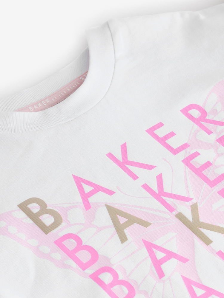Baker by Ted Baker Frill Detail 100% Cotton T-Shirts 3 Pack - Image 7 of 9