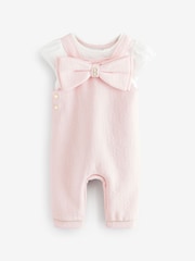 Baker by Ted Baker Bow Dungarees and T-Shirt Set - Image 6 of 11