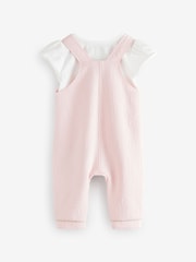 Baker by Ted Baker Bow Dungarees and T-Shirt Set - Image 7 of 11