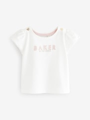 Baker by Ted Baker Bow Dungarees and T-Shirt Set - Image 8 of 11