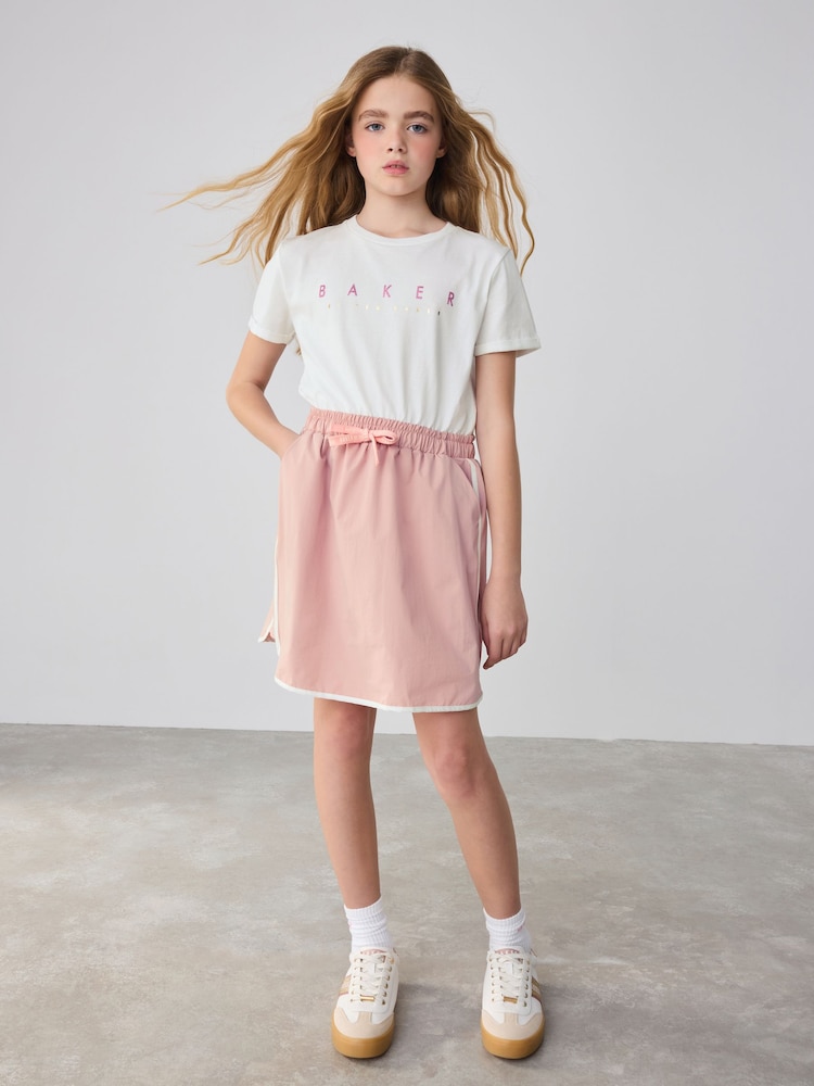 Baker by Ted Baker Cargo Mockable Pink/White Dress - Image 1 of 11