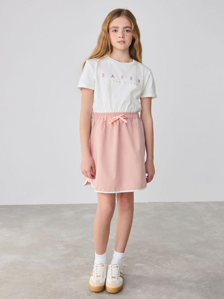 Baker by Ted Baker Cargo Mockable Pink/White Dress - Image 2 of 11