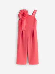 Baker by Ted Baker Coral Pink Corsage Jumpsuit - Image 5 of 8
