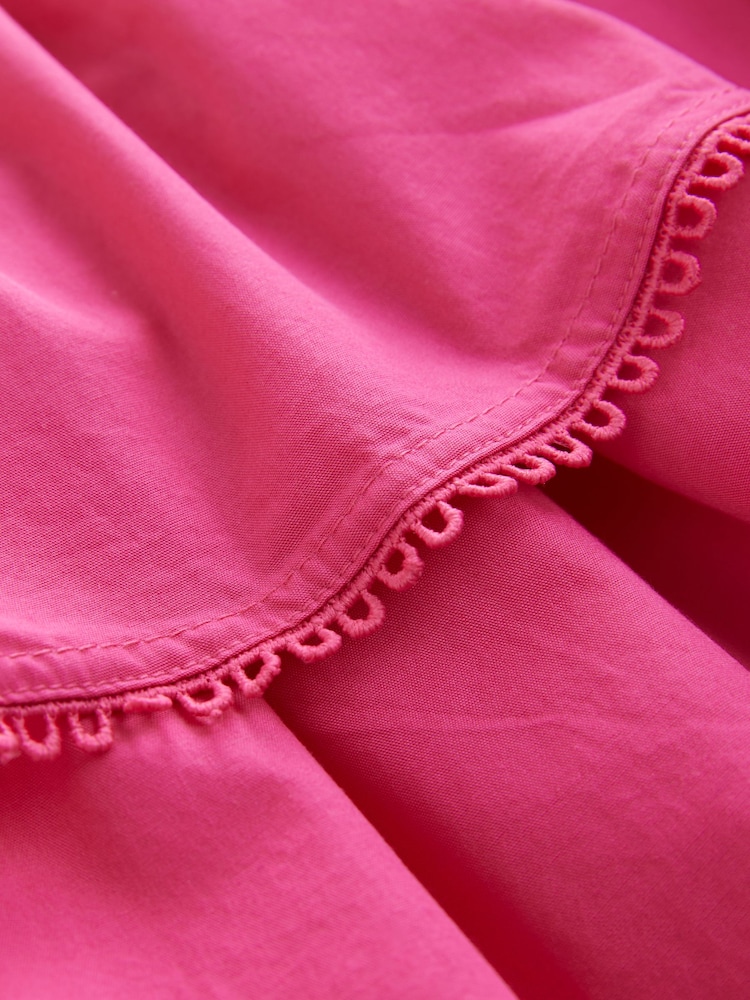 Baker by Ted Baker Pink Woven Puff Sleeve Top and Tier Skirt Set 2 Piece - Image 14 of 16