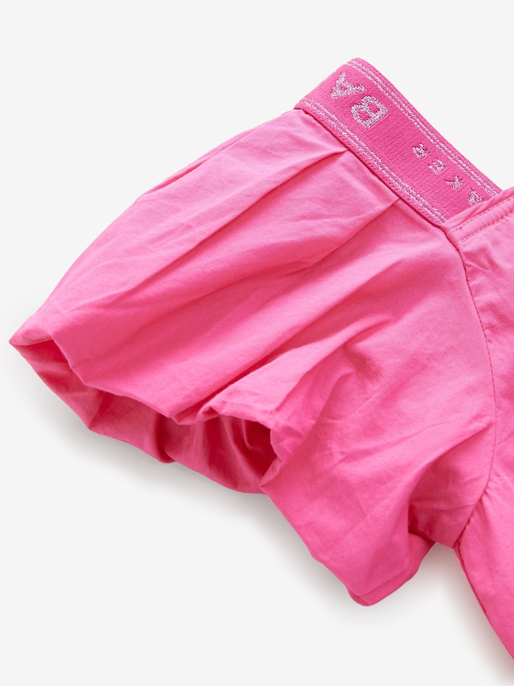Baker by Ted Baker Pink Woven Puff Sleeve Top and Tier Skirt Set 2 Piece - Image 15 of 16