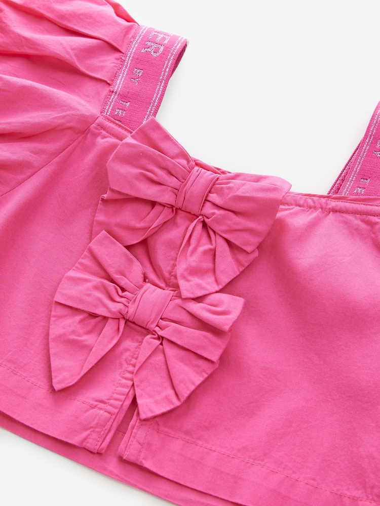 Baker by Ted Baker Pink Woven Puff Sleeve Top and Tier Skirt Set 2 Piece - Imagen 16 de 16