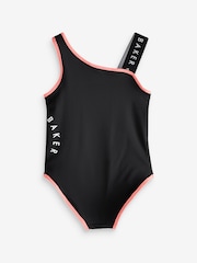 Baker by Ted Baker Logo Print Strap Black Swimsuit - Image 2 of 4