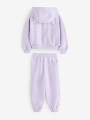 Baker by Ted Baker Purple Back Print Zip-Through Hoodie and Jogger Set - Image 11 of 13