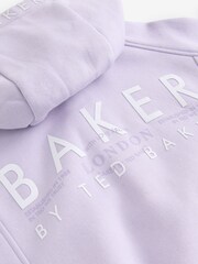 Baker by Ted Baker Purple Back Print Zip-Through Hoodie and Jogger Set - Image 13 of 13