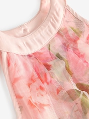 Baker by Ted Baker Pink Mesh Waterfall Dress - Image 9 of 9
