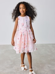 Baker by Ted Baker Floral Burnout Cross Back Dress - Image 1 of 14
