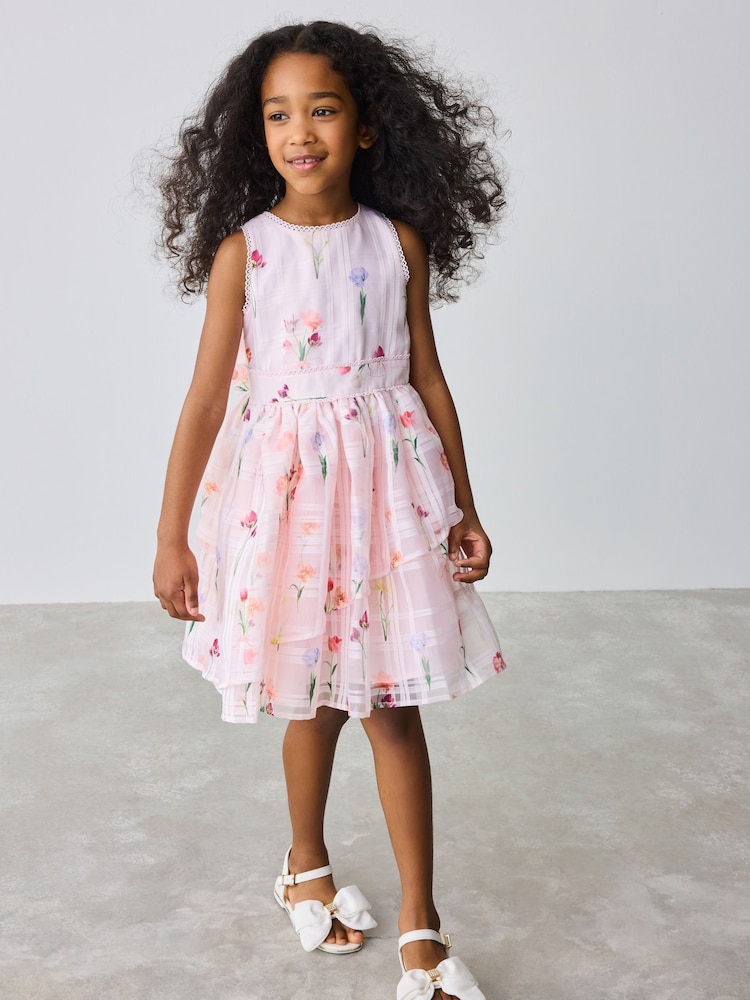 Baker by Ted Baker Floral Burnout Cross Back Dress - Image 1 of 14