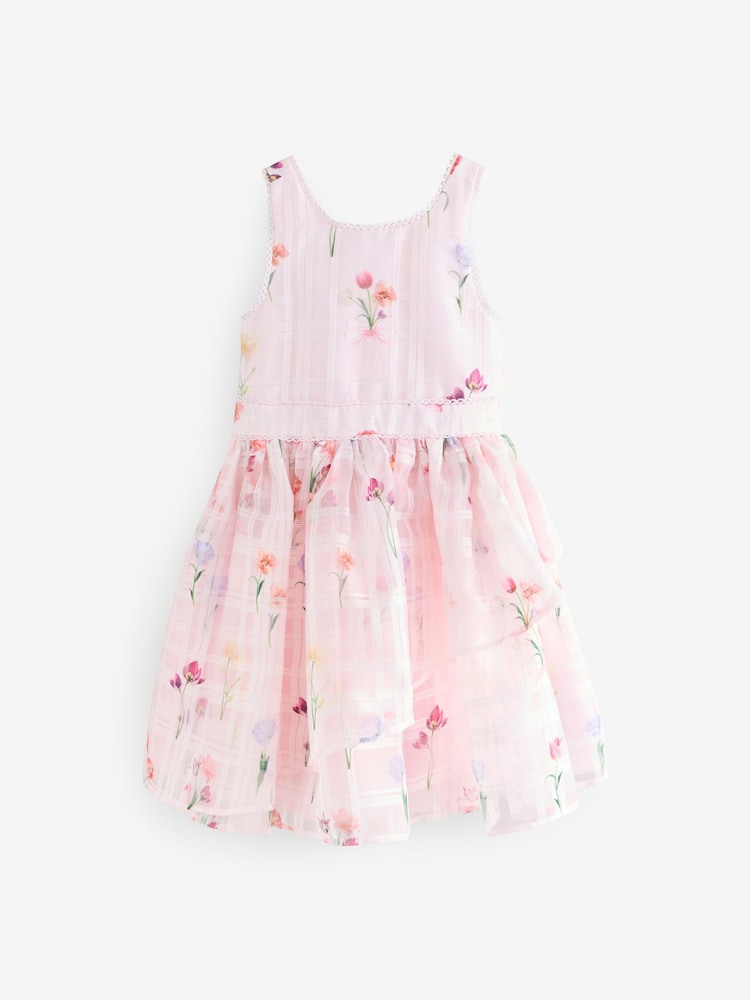 Baker by Ted Baker Fleuri Tissu dévoré Cross Back Robe - Image 11 of 14
