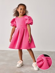 Baker by Ted Baker Bow Sleeve Embossed Scuba Dress - Image 1 of 11