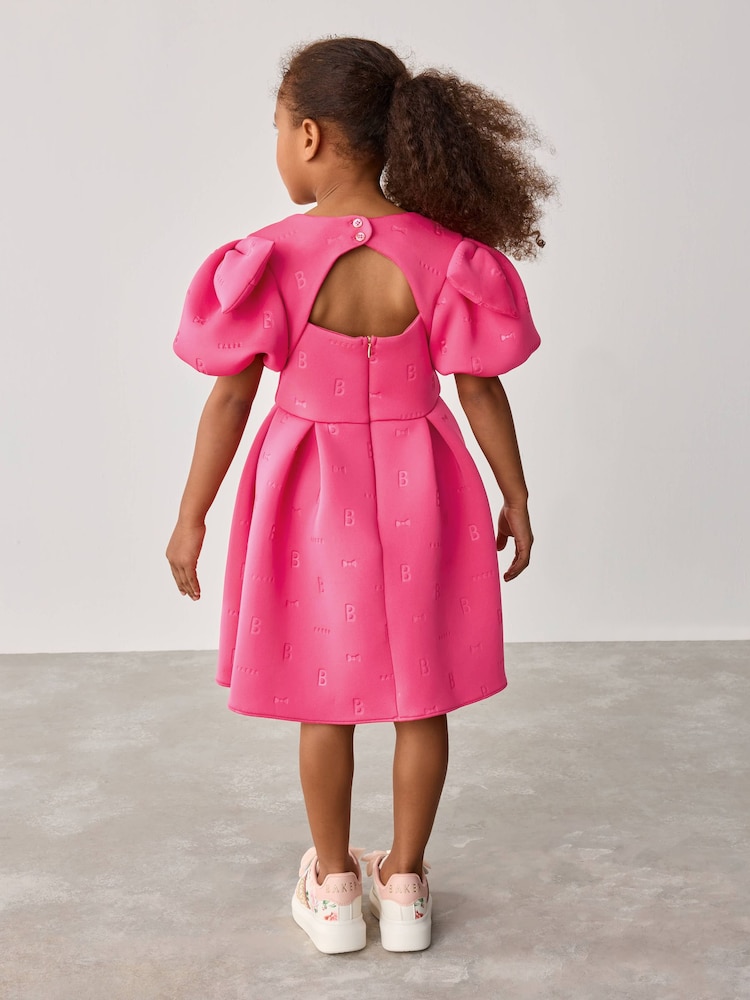 Baker by Ted Baker Bow Sleeve Embossed Scuba Dress - Image 3 of 11