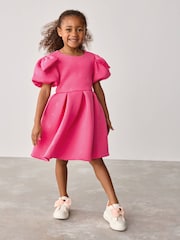 Baker by Ted Baker Bow Sleeve Embossed Scuba Dress - Image 4 of 11