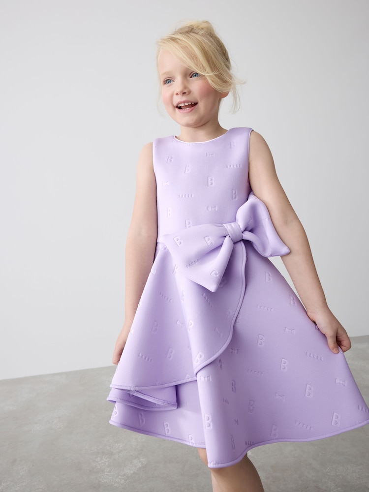 Baker by Ted Baker Bow Detail Embossed Scuba Dress - Image 1 of 13