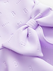 Baker by Ted Baker Bow Detail Embossed Scuba Dress - Image 10 of 13