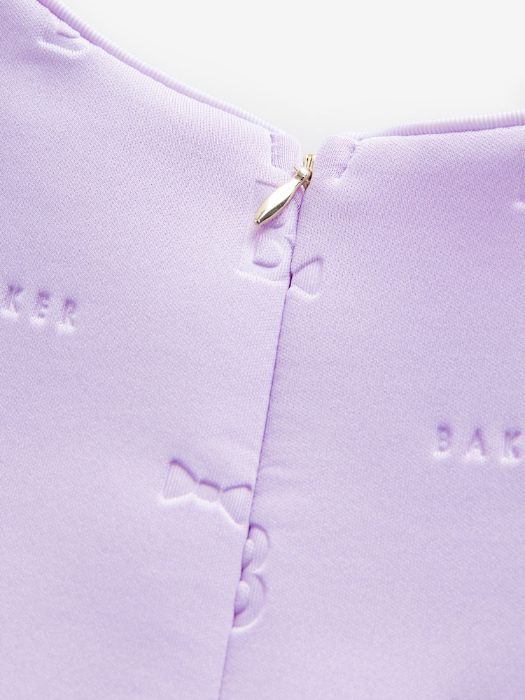 Baker by Ted Baker Bow Detail Embossed Scuba Dress - Image 13 of 13