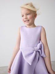 Baker by Ted Baker Bow Detail Embossed Scuba Dress - Image 3 of 13