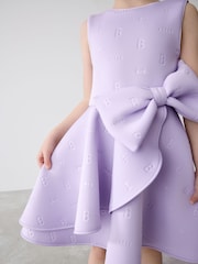 Baker by Ted Baker Bow Detail Embossed Scuba Dress - Image 5 of 13