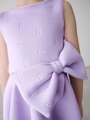 Baker by Ted Baker Bow Detail Embossed Scuba Dress - Image 6 of 13