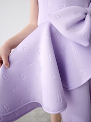 Baker by Ted Baker Bow Detail Embossed Scuba Dress - Image 7 of 13