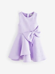 Baker by Ted Baker Bow Detail Embossed Scuba Dress - Image 8 of 13