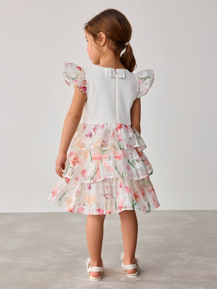 Baker by Ted Baker Multi Burnout Floral Mockable Dress - Image 3 of 16