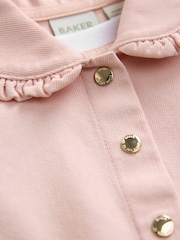 Baker by Ted Baker Pink Woven Frill 100% Cotton Jacket, T-Shirt and Cargo Skirt Set 3 Piece - Image 9 of 11