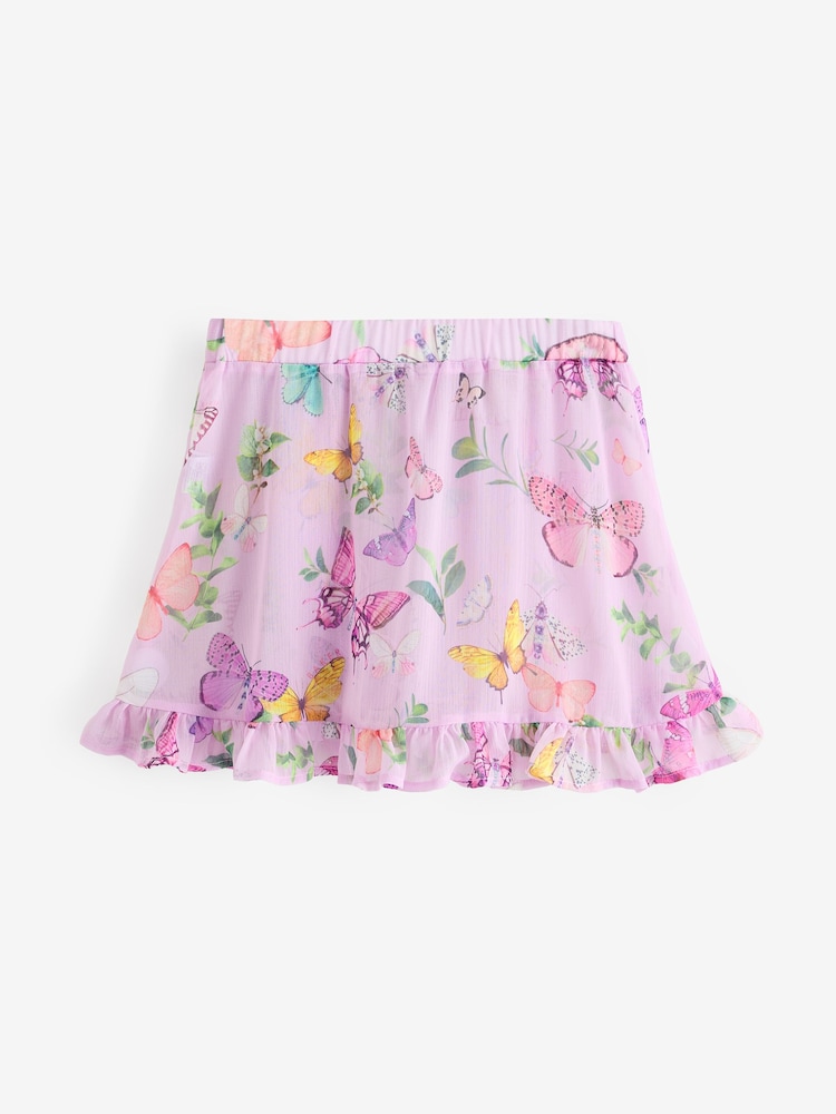 Baker by Ted Baker Printed Chiffon Cover-Up Swim Skirt - Image 2 of 5