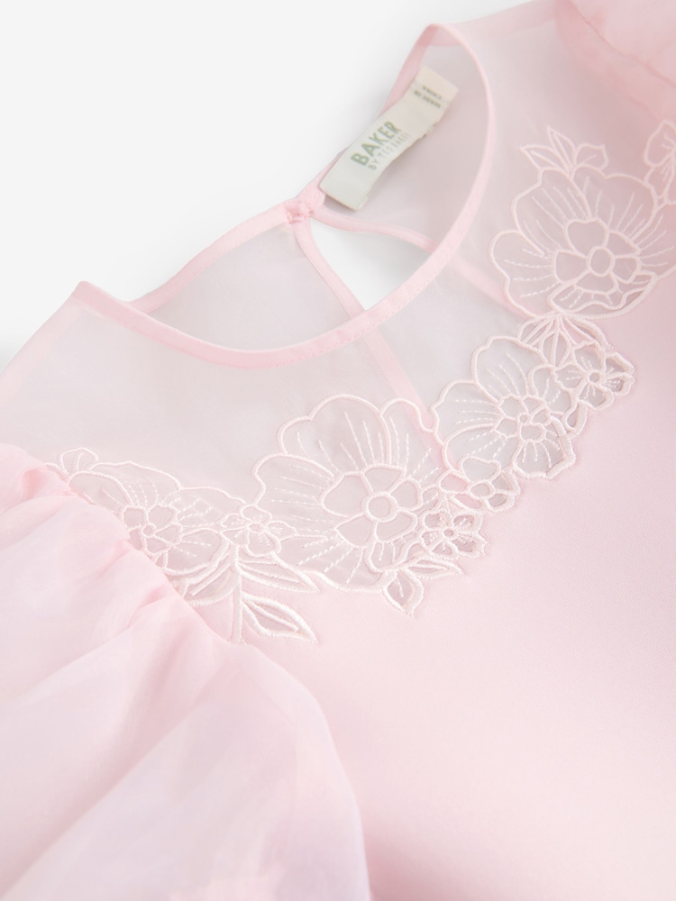 Vestido de neopreno con mangas abullonadas y paneles florales rosas de organza de Baker by Ted Baker - Imagen 10 de 10 Vestido de neopreno con mangas abullonadas y paneles florales rosas de organza de Baker by Ted Baker - Imagen 10 de 10