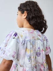 Baker by Ted Baker Multi Sequin Bubble Hem Puff Sleeve Dress - Image 6 of 10
