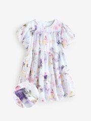 Baker by Ted Baker Multi Sequin Bubble Hem Puff Sleeve Dress - Image 7 of 10