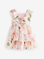 Baker by Ted Baker Floral Burnout Frill Tier Dress - Image 10 of 14