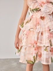 Baker by Ted Baker Floral Burnout Frill Tier Dress - Image 9 of 14