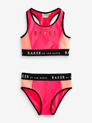 Baker by Ted Baker Pink Colour Block Bikini - Image 1 of 4