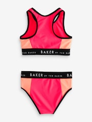 Baker by Ted Baker Pink Colour Block Bikini - Image 2 of 4
