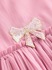 Baker by Ted Baker Pink Pleated Tier Mesh Dress - Image 11 of 11