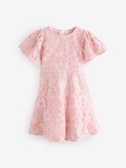 Baker by Ted Baker Pink All-Over Sequin Floral Pattern Dress - Image 10 of 14