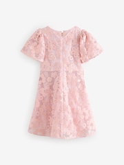 Baker by Ted Baker Pink All-Over Sequin Floral Pattern Dress - Image 11 of 14