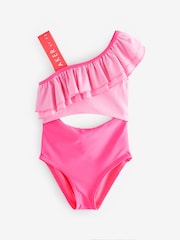 Baker by Ted Baker Pink Frill Swimsuit - Image 1 of 4