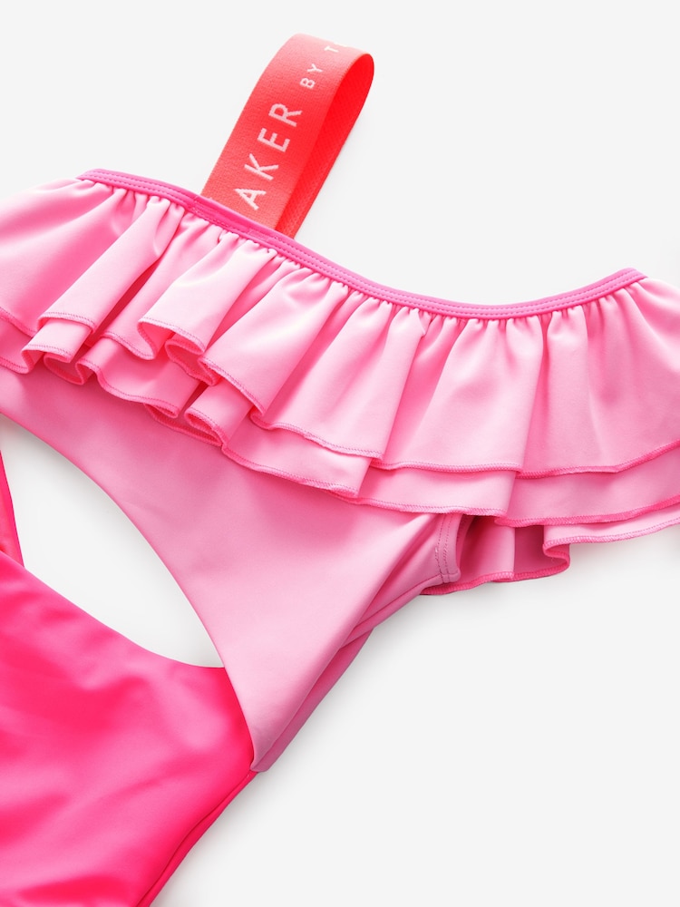 Baker by Ted Baker roze badpak met ruches - Image 3 of 4
