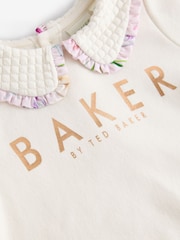 Baker by Ted Baker Cream Quilted Collar Detail Sweatshirt and Joggers Set - صورة 10 من 10