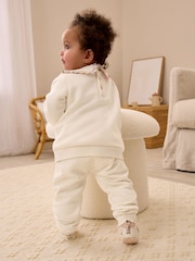 Baker by Ted Baker Cream Quilted Collar Detail Sweatshirt and Joggers Set - صورة 2 من 10