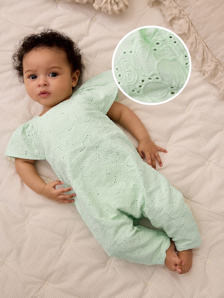 Mint Green Broderie - Pelele con volantes en las mangas de Baker by Ted Baker - Imagen 1 de 11 Mint Green Broderie - Pelele con volantes en las mangas de Baker by Ted Baker - Imagen 1 de 11