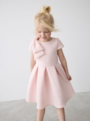 Rose pâle - Robe Baker by Ted Baker en néo-marine à nœud - Image 1 de 12